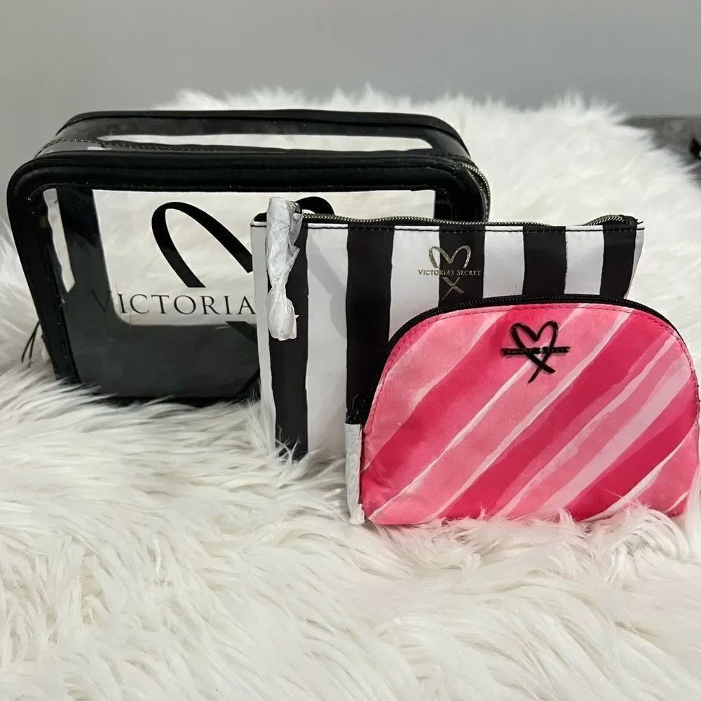 Victoria’s Secret trio makeup cosmetics bags set